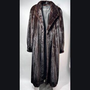 THOMAS E. McELROY Full Length Dark Brown Mink Coat USA-Chicago Vintage